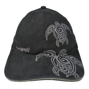 Hawaii Slideback Baseball Cap Black OS Adjustable Surfware Hawaiian Classics